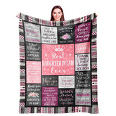 Ivivis daughter-in-law gift blanket with heart messages for warm moments.