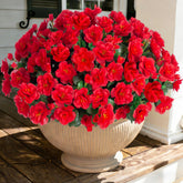 Ivydale artificial red camellia bundles for outdoor display with maintenance-free color.