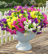 Ivydale 12-bundle morning glory outdoor arrangement with eucalyptus leaves for year-round curb appeal.
