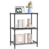 IZEUK 3-tier shelf frame front view for sturdy pantry organization.