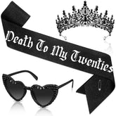 JaGely gothic crown with crystals for a dramatic 30th birthday look