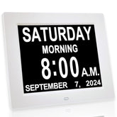JALL 2026 calendar alarm clock with 8-inch display for easy readability