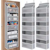 JARLINK over-the-door organizer with five pockets, front view for organized storage.