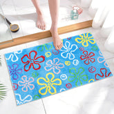JarThenaAMCS cartoon sponge bath rug with bikini flower bubbles brightens space and absorbs moisture