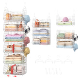 Jautokerdar 6-tier closet organizer in white for spacious garment storage and easy access.