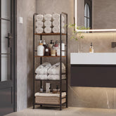 Jautokerdar towel rack with four-tier M-shaped dividers keeps towels organized.