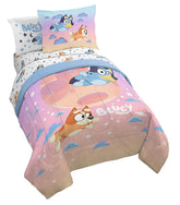 Jay Franco Bluey & Bingo full comforter with clouds and stars for cozy nights.