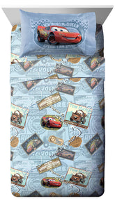 Jay Franco Cars Lightning McQueen twin fitted sheet for snug bed fit.