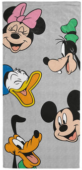 Jay Franco Disney Mickey Mouse and Friends towel close-up, ultra-soft cotton for cozy bath time.