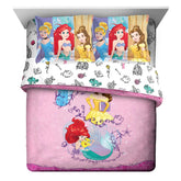 Jay Franco Disney Princess Friendship Adventures bed set full on a sunny kid's bed for cozy nights