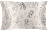 Jay Franco Disney Princess satin pillowcase in beige for silky hair and smooth nights