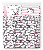 Jay Franco Hello Kitty queen sheet set with bright kawaii design enhances bedrooms.