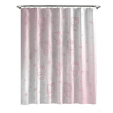 Jay Franco Hello Kitty Stars curtain 70x72 front view for a kawaii bathroom upgrade.