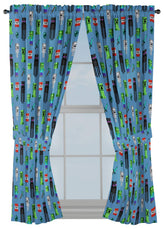 Jay Franco Minecraft kids drapes front view with bold 63-inch panels for a lively room