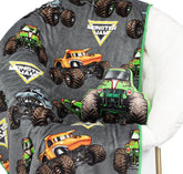 Jay Franco Monster Jam Grave Digger Nogginz blanket, ultra-soft fleece for cozy nights.