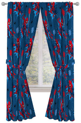 Jay Franco Spiderman drapes panel 42in wide for kid's room privacy.