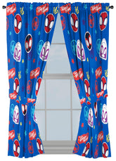 Jay Franco Spidey blue curtain panels brighten the kids' room with soft privacy.