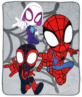 Jay Franco Spidey throw fleece closeup shows soft texture for cozy nights.