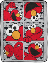 Jay Franco Sesame Elmo throw blanket front view shows a soft cozy 40x50 design
