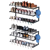 Jchccu 2-pack wall-mounted shoe rack extended for space-saving entryway organization.