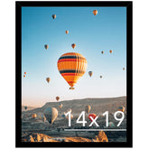 JCJMY 14x19 black frame front view highlights secure photo fit for vibrant displays