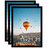 JCJMY 15x21.25 puzzle frame setβthree black frames for clean, flexible display of puzzles and photos