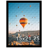 JCJMY 15x21.25 black frame displaying puzzles with shatter-resistant plexiglass for homes