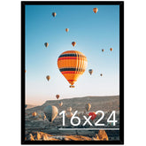 JCJMY 16x24 frame front view shows a sleek black border for posters