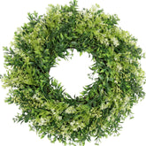 JDKPK eucalyptus wreath front door enhances curb appeal with lifelike greenery.