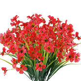 JEMONG deep red outdoor UV-resistant flower bundles brighten porches with lasting color.