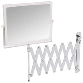 JERDON two-sided swivel wall-mount mirror with extended arm for precise grooming