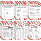 Jetec strawberry baby shower games pack-01 promotes lively guest interaction.