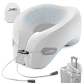 Jiaao travel pillow offers 360° neck support for comfortable plane or train travel