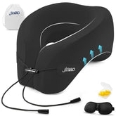 jiaao travel pillow memory foam neck support for long flights and car rides