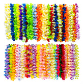 Jiayicheng Hawaiian Leis mixed colors close-up, soft silk feel for comfortable wear