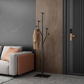 JIAYUEJU freestanding coat rack with marble base in black for stable entryway storage