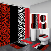 jieprom leopard print shower curtain with vivid colors for a bold bathroom makeover