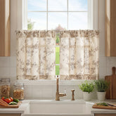 jinchan floral kitchen curtains over sink filter light softly for a cozy kitchen.
