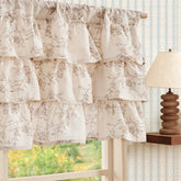 Jinchan ruffled floral valance layers add soft dimension for cozy living spaces