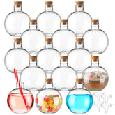 Jinei spherical bottle with cork for elegant decorative display.