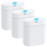 jinligogo 3-pack 5 gallon trash can with automatic lid for hands-free waste disposal