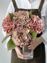 JINWOE vintage hydrangea pink head, 6.7in, ideal for elegant wedding centerpieces.