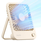 JISULIFE desk fan foldable 180-degree stand for versatile desktop cooling.