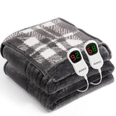 JKMAX heated blanket front view shows queen-size warmth for cozy nights.