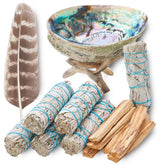 JL Local Sage Smudge Kit with six white sage bundles for cleansing spaces.
