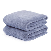 JML coral fleece blue towels in a 2-pack for spa-like comfort