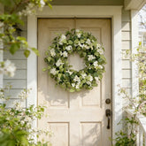 Jobflower 24-inch spring wreath with lush front-door greenery for curb appeal.