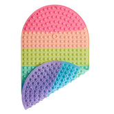 Joiyota rainbow bath mat with suction cups provides a safe, non-slip surface during bath time.