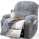 JOKIVTOU recliner cover with pocket and elastic bottom protects furniture from daily wear.