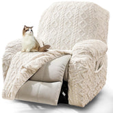 JOKIVTOU recliner covers on chair provide clean, protected upholstery.